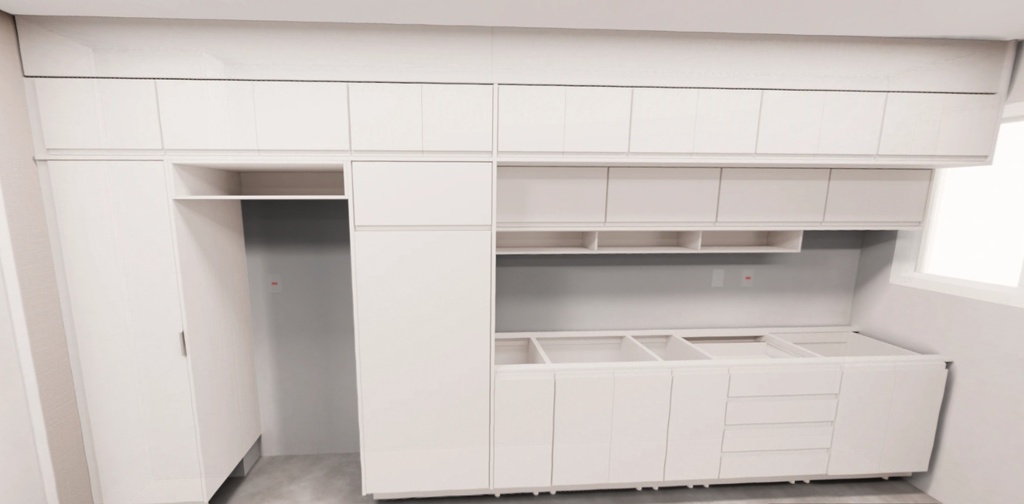 Armário Cozinha Premium Branco diamante Sem Eletros (Imangai Geribá - Apt 05 / Sala)