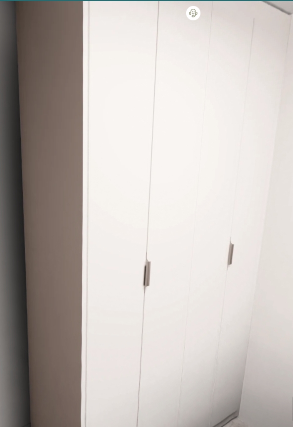 Armário Quarto Porta Giro - cor Branco Diamante (Imangai Geribá - Apt 05 / Quarto 2)