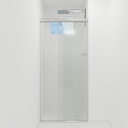 Box de Vidro Incolor Temperado com Perfil Cromado