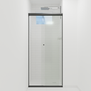 Box de Vidro Incolor Temperado 8 mm com Perfil Preto