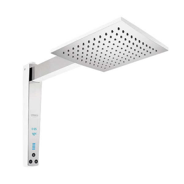 Chuveiro Elétrico Acqua Century 220v Digital 7500w Branco com Cromado Lorenzetti