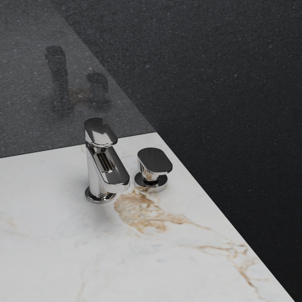 Misturador monocomando de mesa bica baixa cromado Drop Deca​