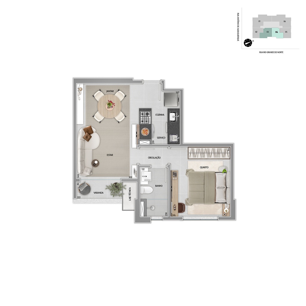 PADRÃO CONSTRUTORA: Sem Infraestrutura para Instalação de Ar Condicionado + Laje Pintada de Branco - Tipo III (Sala / Cozinha) FINAL 04 