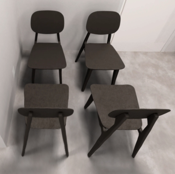 Conjunto de 4 Cadeiras Cátia Preta