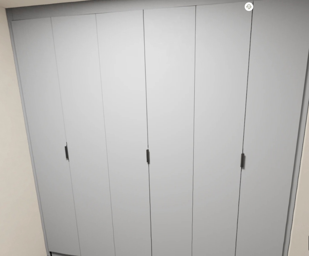 Armário Quarto Porta Giro - cor Branco Diamante (Imangai Geribá - Apt 05 / Quarto 1)