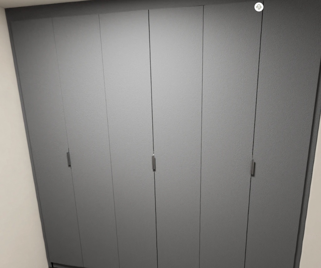 Armário Quarto porta Giro - cor Stone (Imangai Geribá - Apt 05 / Quarto 1)