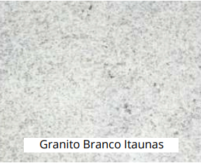 Granito Branco Itaúnas  - Trecho Tanque - 0,50 x 0,80m - Tanque de Inox 0,50 x 0,40 Tramontina -  Metal de parede - Padrão  
