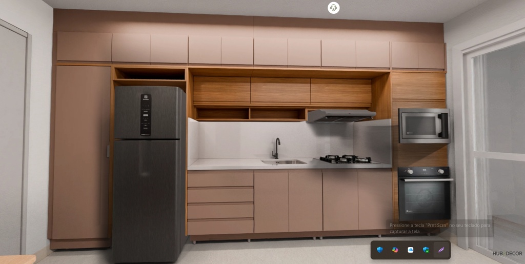 Armário Cozinha Premium Andino e Freijó Sem Eletros (Imangai Geribá - Apt 01,2,7,8 / Sala) 