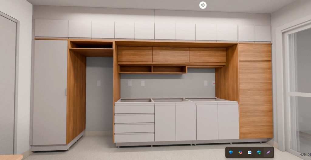 Armário Cozinha Premium Branco diamante e Freijó Sem Eletros (Imangai Geribá - Apt 01,2,7,8 / Sala)  