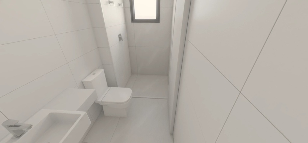 PADRÃO CONSTRUTORA: Piso Porcelanato Ms. Barcelona Cristal +  Revestimento de Parede Eliane Forma acetinado retificado  32,5X 59cm branco (Banho Suíte 2) Tipo I -FINAL 06 