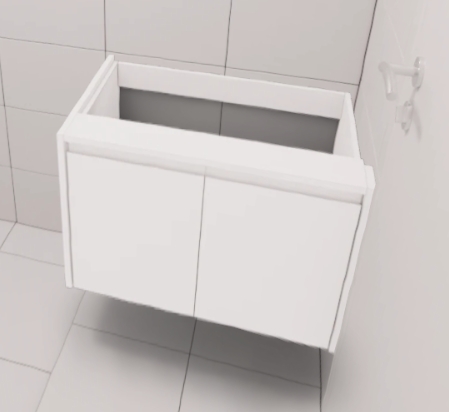 Armário de Banheiro - Branco Diamante (Imangai Geribá - Apt 01,2,7,8 / Banheiro) 