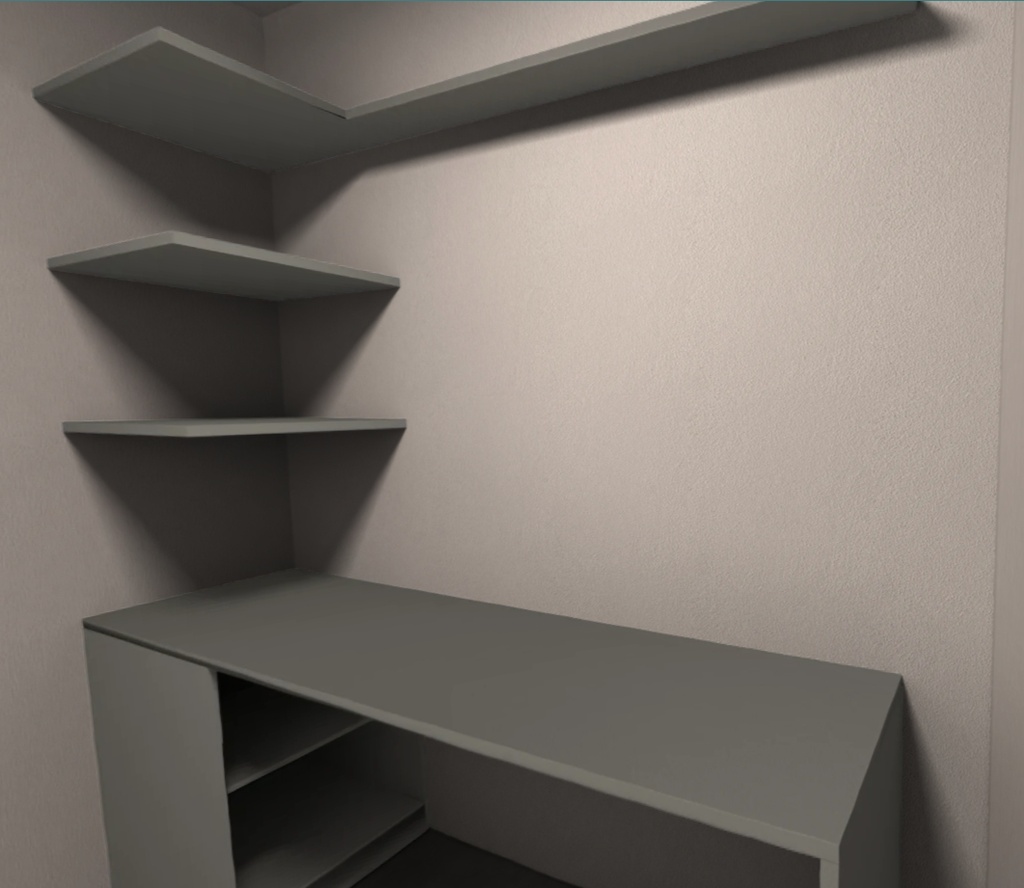 Mesa e Prateleiras - Stone (Quarto 2 - Final 1,2,7,8)