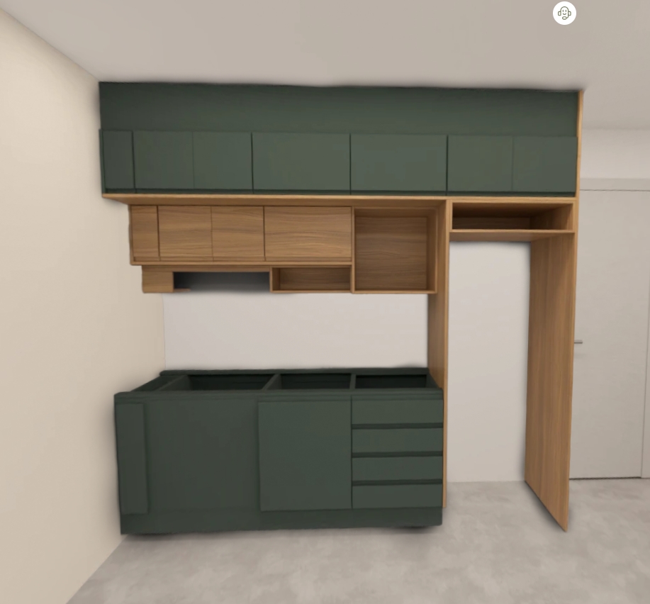 Armário Cozinha Premium Floresta e Freijó Sem Eletros (Imangai Geribá - Apt 3,4,6 / Sala) 