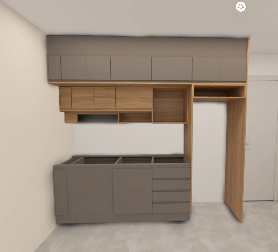 Armário Cozinha Premium Argento e Freijó Sem Eletro (Imangai Geribá - Apt 3,4,6 / Sala) 