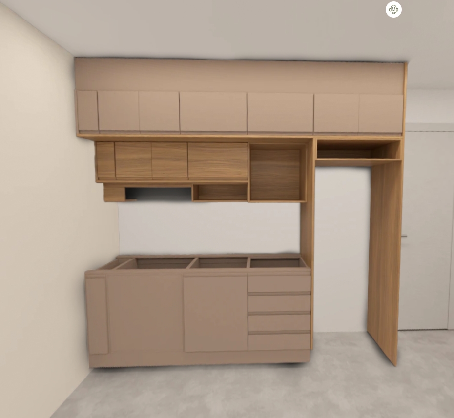 Armário Cozinha Premium Andino e Freijó Sem Eletros (Imangai Geribá - Apt 3,4,6 / Sala) 