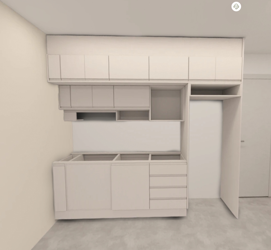 Armário Cozinha Premium Branco diamante Sem Eletros (Imangai Geribá - Apt 3,4,6 / Sala) 