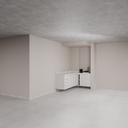 Armário Cozinha Inferior sem Nicho para Lava e Seca Cinza Cobalto (Sudoeste / Bias Fortes - Apt 09)