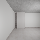 Armário Quarto 2 Portas de Giro Cinza Cobalto (Sudoeste / Bias Fortes - Apt 09)