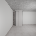 Armário Quarto 2 Portas de Correr Cinza Cobalto (Sudoeste / Bias Fortes - Apt 09)