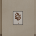 Quadro Folha Costela de Adão Caixa Crua Preta sem Vidro 50 x 70 cm (LxA)