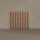 Cabeceira Casal Gomos Vertical 140cm x 120cm (LxA) Tecido Courinho Caramelo 2428 (Sudoeste / Bias Fortes e Vale do Sereno - Apt todos) sofani