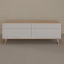 Rack Long Stay Classic 2G 1.4 m Off White e Louro Freijó Imcal