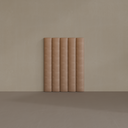 Cabeceira Solteiro Gomos Vertical 90cm x 120cm (LxA) Tecido Courinho Caramelo 2428 (Sudoeste / Bias Fortes e Vale do Sereno - Apt todos)