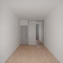 Armário Quarto Solteiro 1 Porta de Correr 1 Espelho Cinza Cobalto (Sudoeste / Bias Fortes - Apt 07 11)