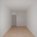 Armário Quarto Solteiro 4 Portas de Giro Cinza Cobalto (Sudoeste / Bias Fortes - Apt 07 11)