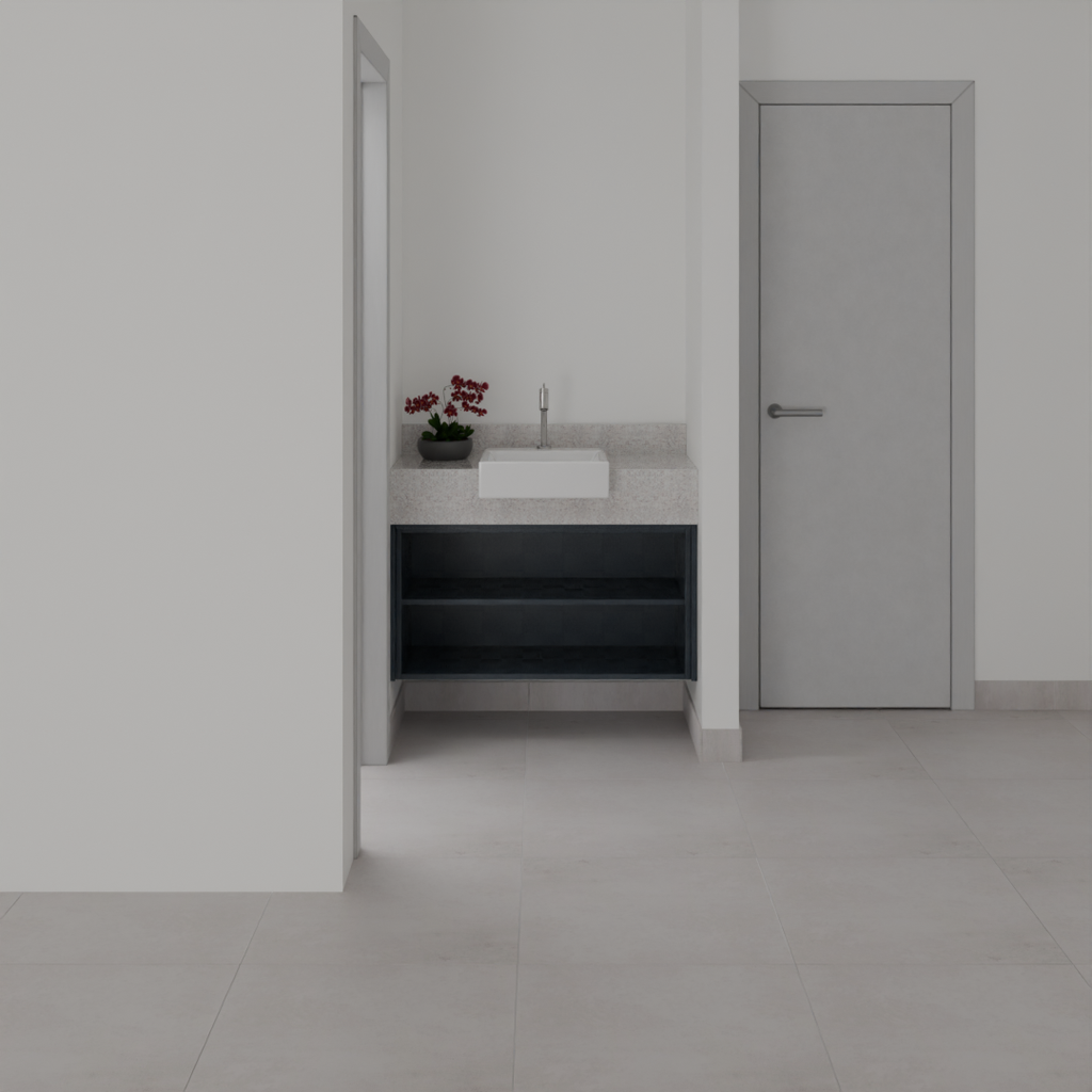 Armário de Banheiro Short Stay Nicho Azul Tx (Sudoeste / Bias Fortes - Apt 07 e 11)