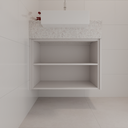 Armário de Banheiro Nicho Cinza Cobalto (Sudoeste / Bias Fortes - Apt 07 11)