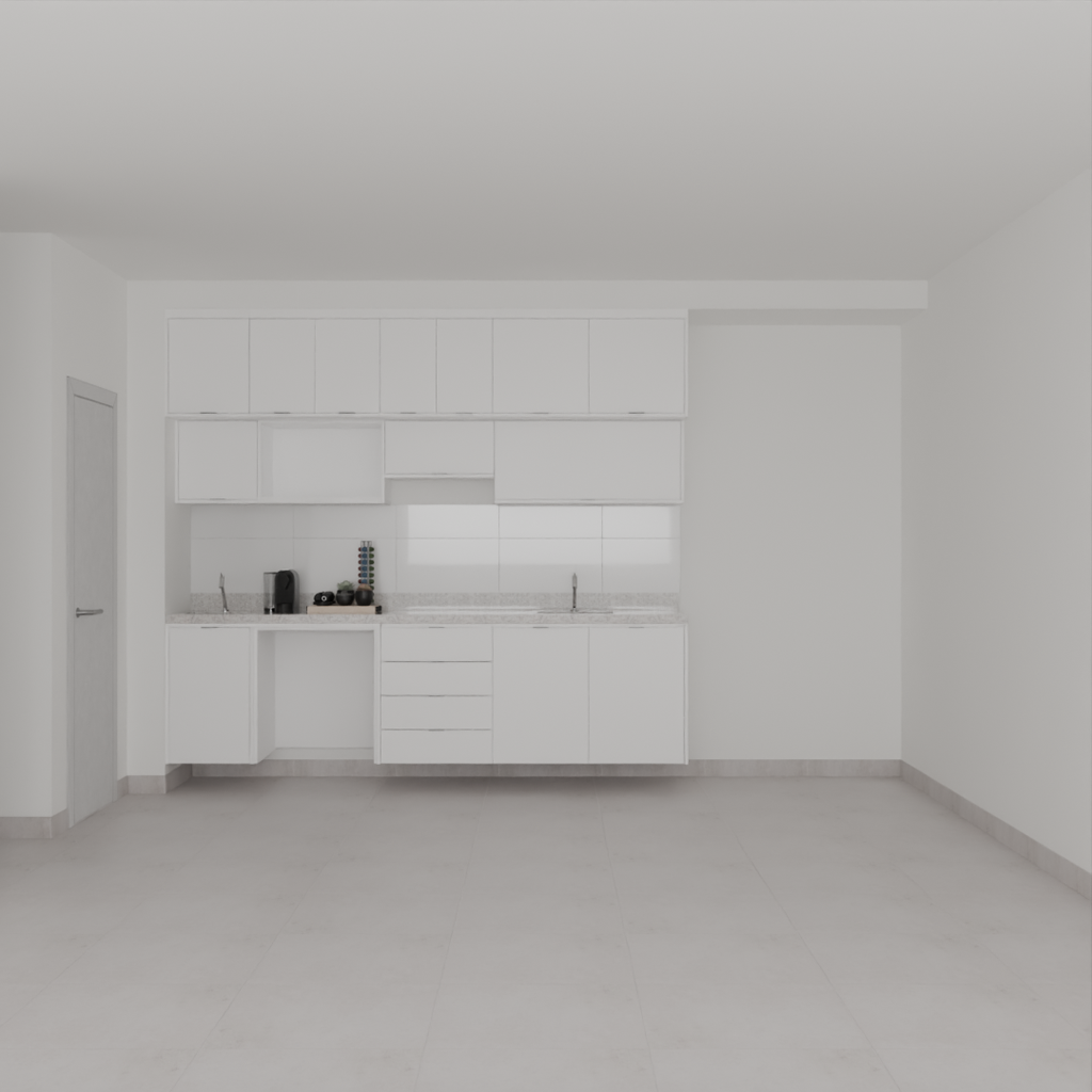 Armário Cozinha Branco Tx (Sudoeste / Bias Fortes - Apt 07 11)
