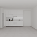 Armário Cozinha Inferior e Superior sem Nicho para Lava e Seca Branco Tx (Sudoeste / Bias Fortes - Apt 07 11)