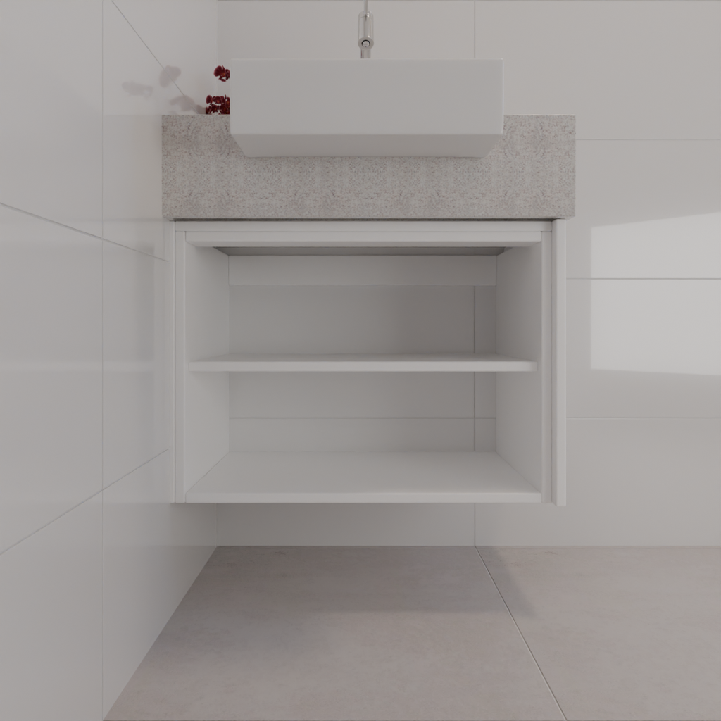 Armário de Banheiro Nicho Branco Tx (Sudoeste / Bias Fortes - Apt 09)