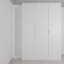 Armário Quarto 3 Portas de Giro Branco Tx (Sudoeste / Bias Fortes - Apt 09) (CxB)