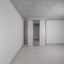 Armário Quarto 3 Portas de Correr Espelho Cinza Cobalto (Sudoeste / Bias Fortes - Apt 09)