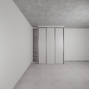 Armário Quarto 3 Portas de Correr Cinza Cobalto (Sudoeste / Bias Fortes - Apt 09)