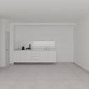 Armário Cozinha Inferior sem Nicho para Lava e Seca Branco Tx (Sudoeste / Bias Fortes - Apt 07 11)