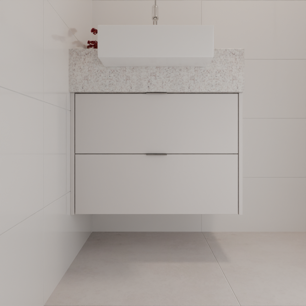 Armário de Banheiro Gaveteiro Cinza Cobalto (Sudoeste / Bias Fortes - Apt 07 11)