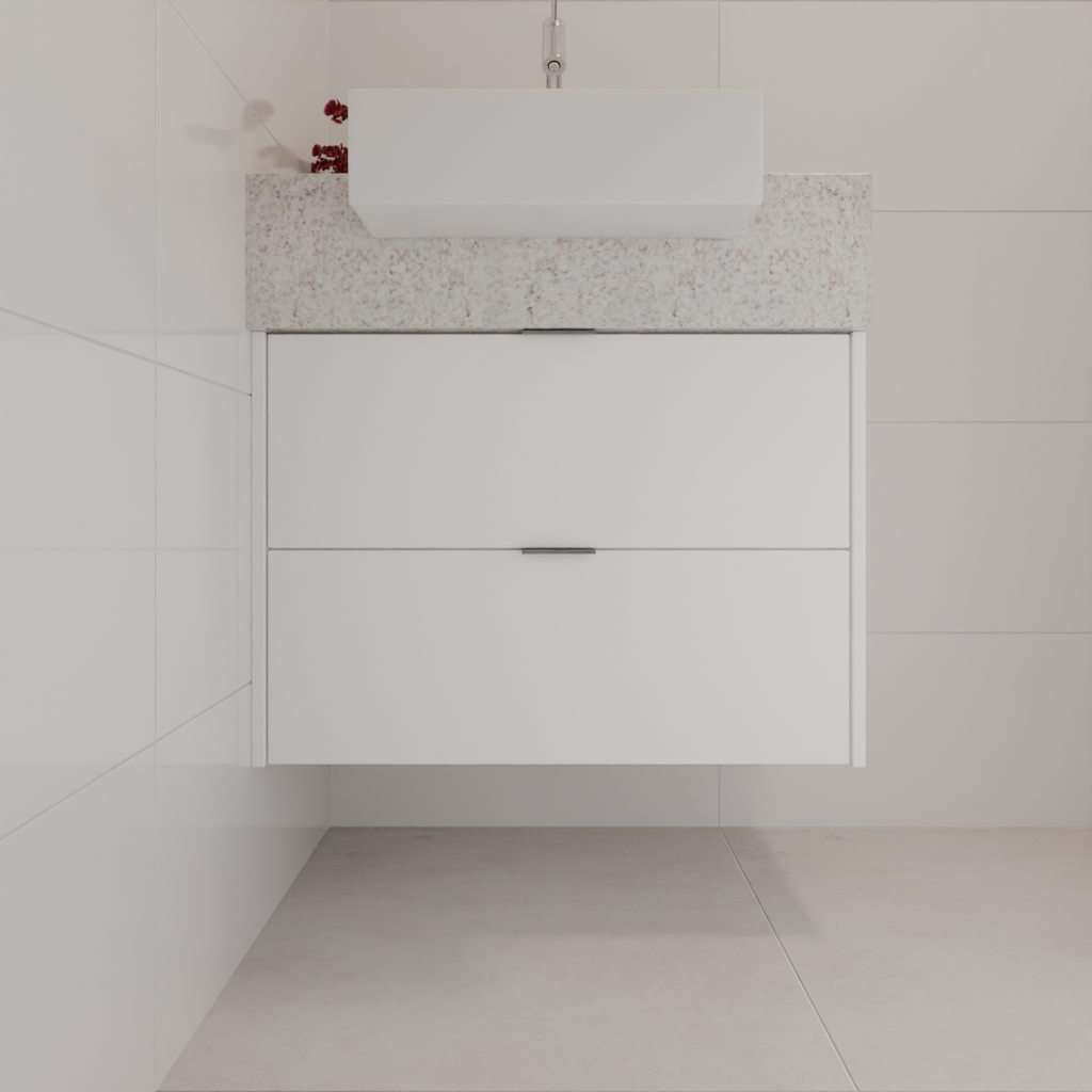 Armário de Banheiro Gaveteiro Branco Tx (Sudoeste / Bias Fortes - Apt 07 11)