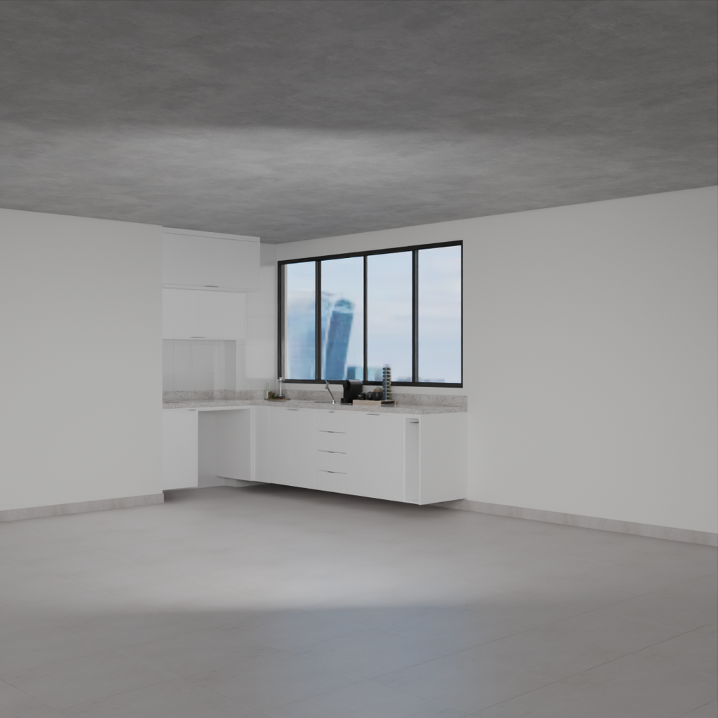 Armário Cozinha Branco Tx (Sudoeste / Bias Fortes – Apt 08 10)