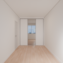 Armário Quarto Casal Porta de Correr 1 Espelho Branco Tx (Sudoeste / Bias Fortes - Apt 08 10)