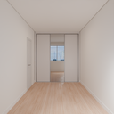 Armário Quarto Casal 2 Portas de Correr 1 Espelho Cinza Cobalto (Sudoeste / Bias Fortes - Apt 08 10)