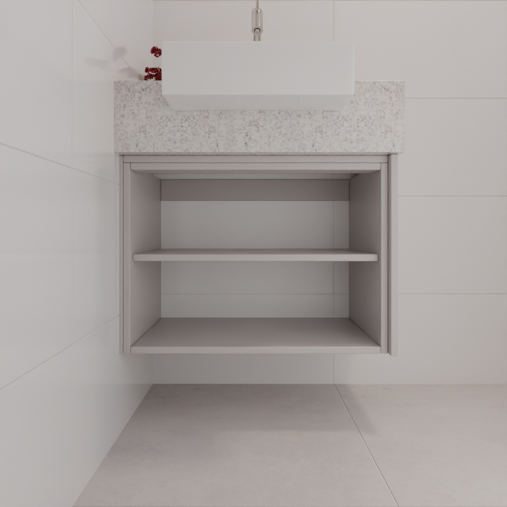 Armário de Banheiro Nicho Cinza Cobalto (Sudoeste / Bias Fortes - Apt 08 10)