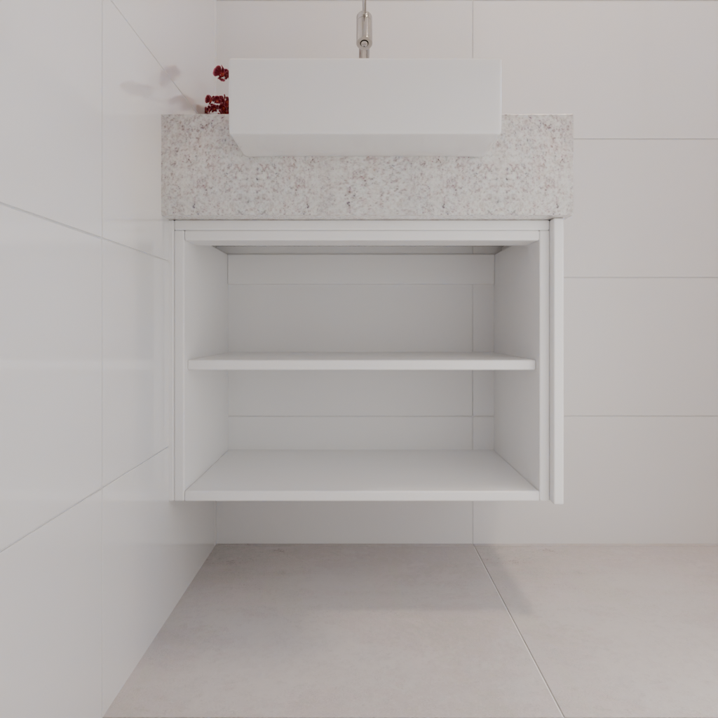 Armário de Banheiro Nicho Branco Tx (Sudoeste / Bias Fortes - Apt 08 10)