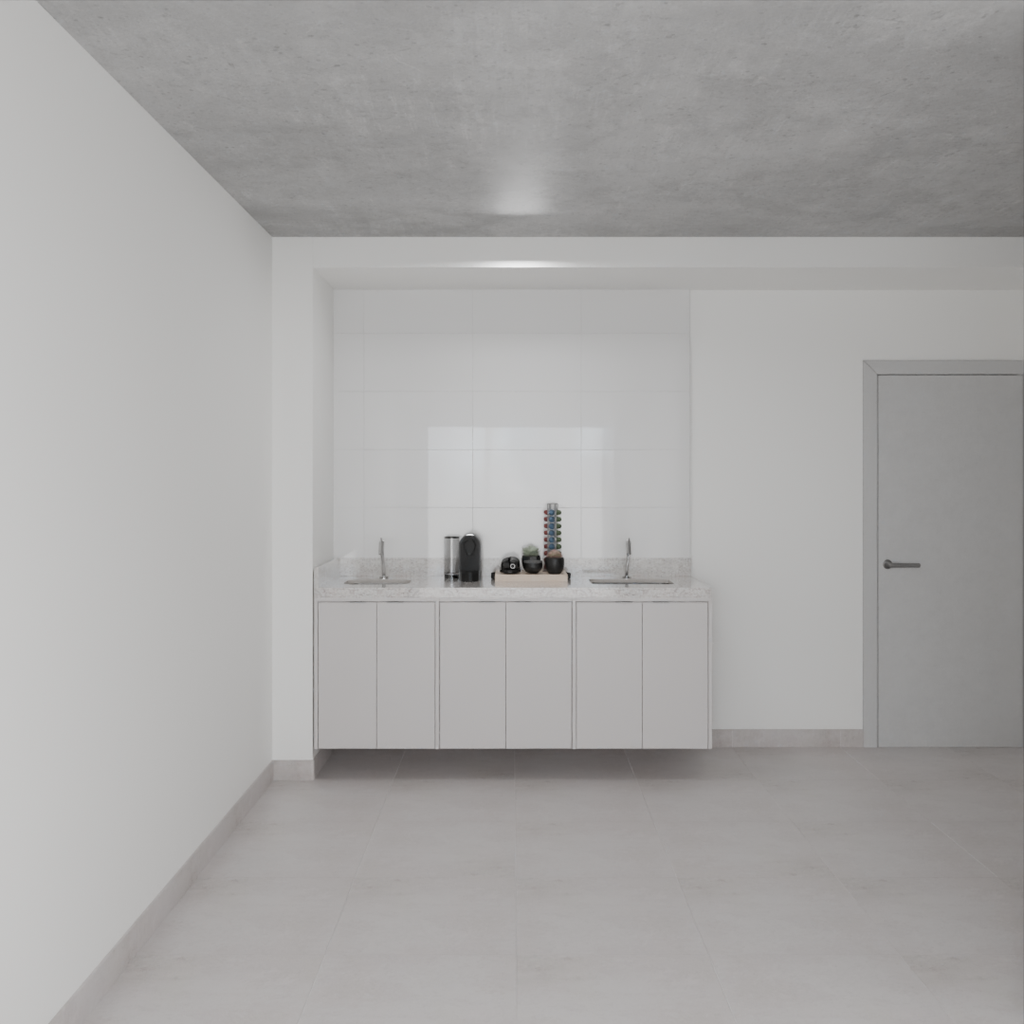 Armário Cozinha Inferior sem Nicho para Lava e Seca Cinza Cobalto (Sudoeste / Bias Fortes – Apt 03 04)