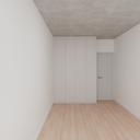 Armário Quarto Solteiro Porta de Giro Cinza Cobalto (Sudoeste / Bias Fortes - Apt 03 04)