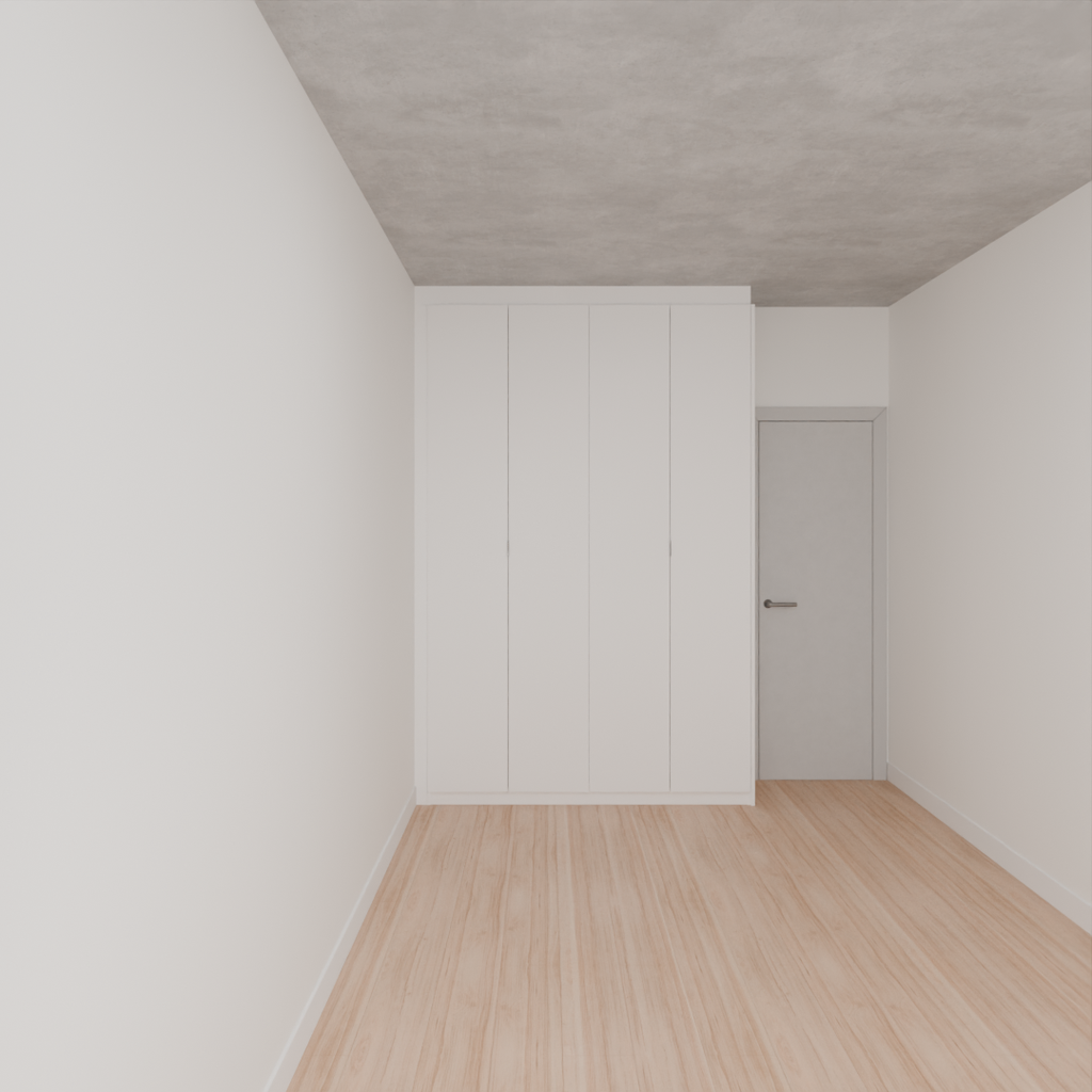 Armário Quarto Solteiro Porta de Giro Branco Tx (Sudoeste / Bias Fortes - Apt 03 04)
