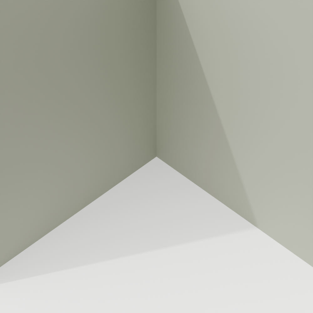 Pintura Quarto Solteiro Verde Intenso  e Cinza Elefante (Sudoeste / Bias Fortes - Apt 03 04)