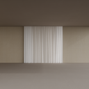 Cortina Sala Blackout Branco e Gaze Linho Prata - 2,60m  x 2,70m (LxA) (Sudoeste / Bias Fortes - Apt 03 04)